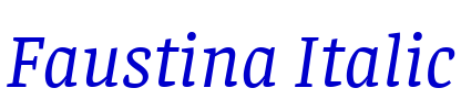 Faustina Italic police de caractère